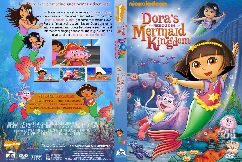 Dora's Rescue In Mermaid Kingdom- Movie DVD Custom Covers - Dora the E...