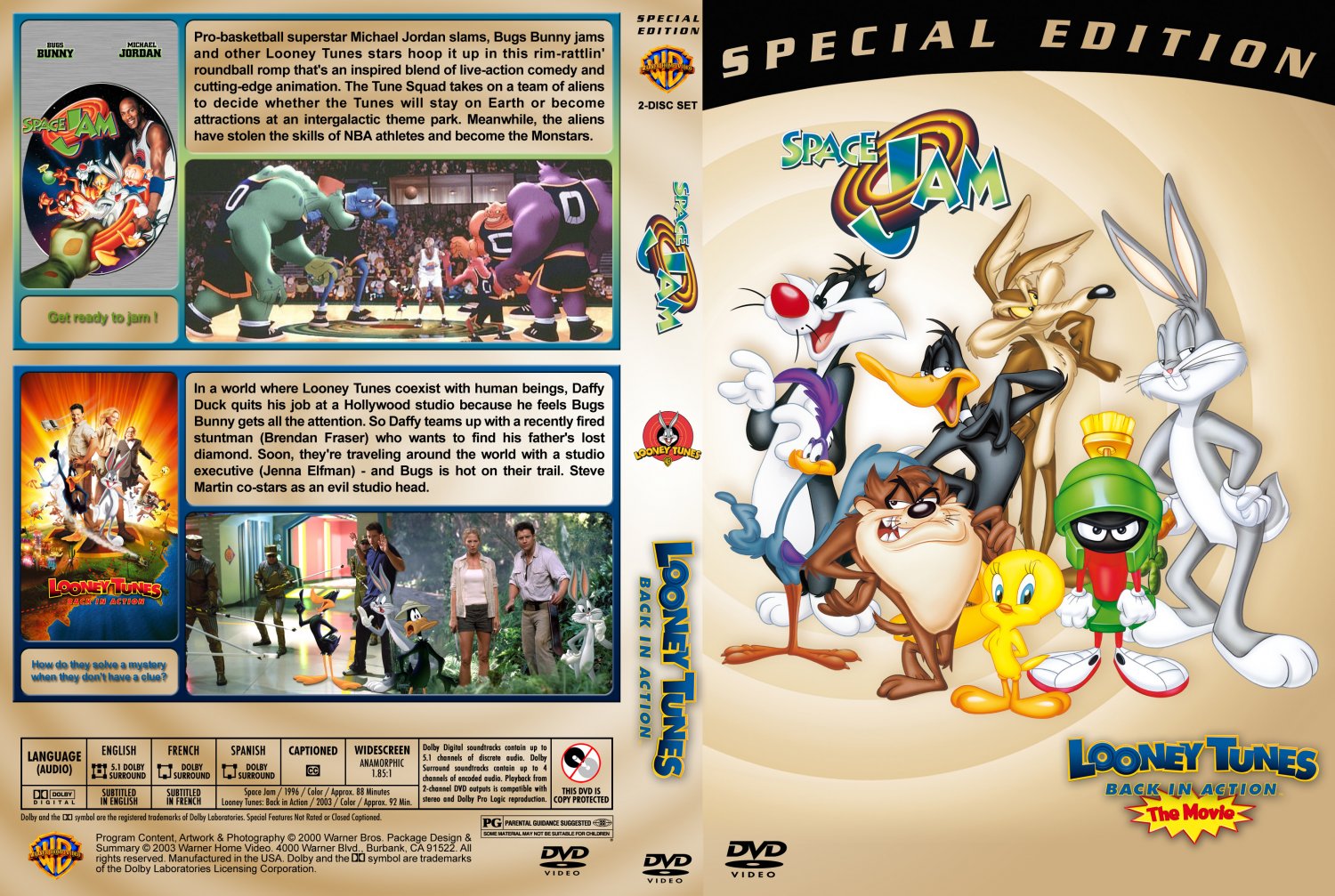 Space Jam - Looney Tunes Back In Action Double Feature.