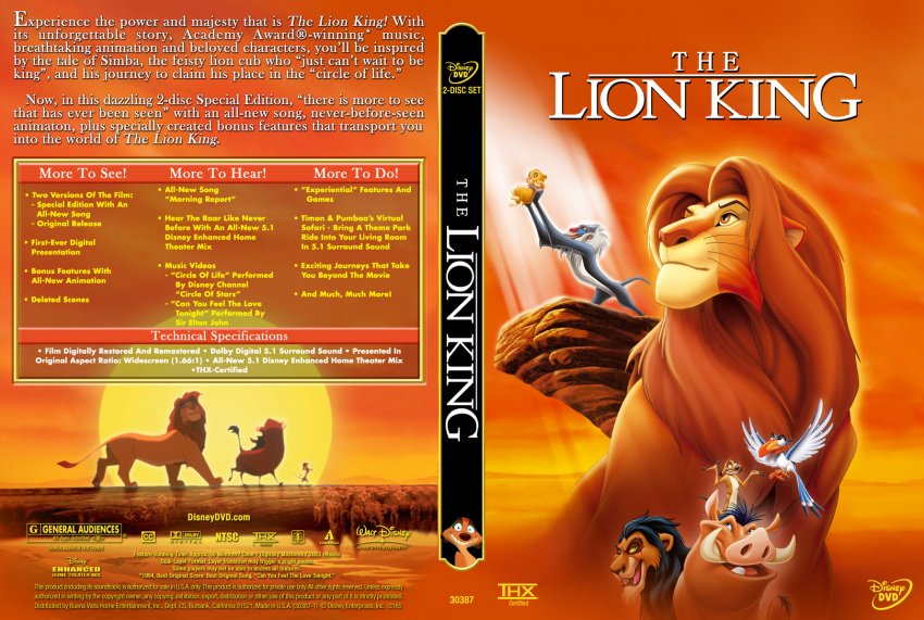 Lion King DVD Cover Art