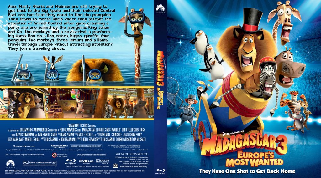 madagascar 3 dvd art