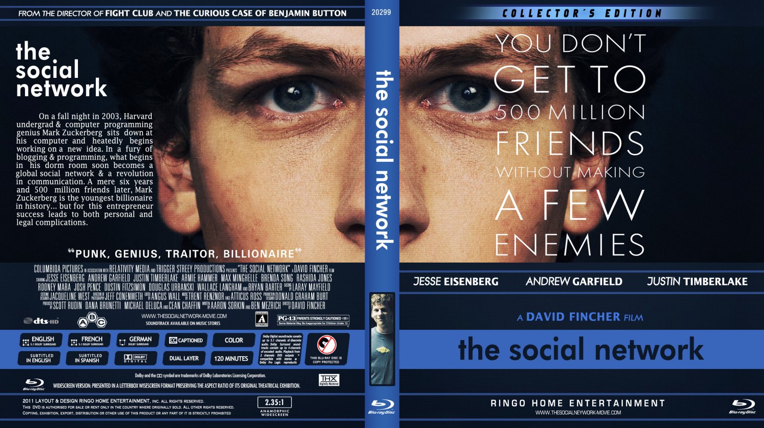 The Social Network Blu-Ray Cover 2012. 