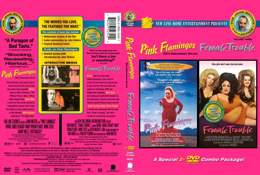 Pink Flamingos - Female Trouble - John Waters Collection - Volume Three