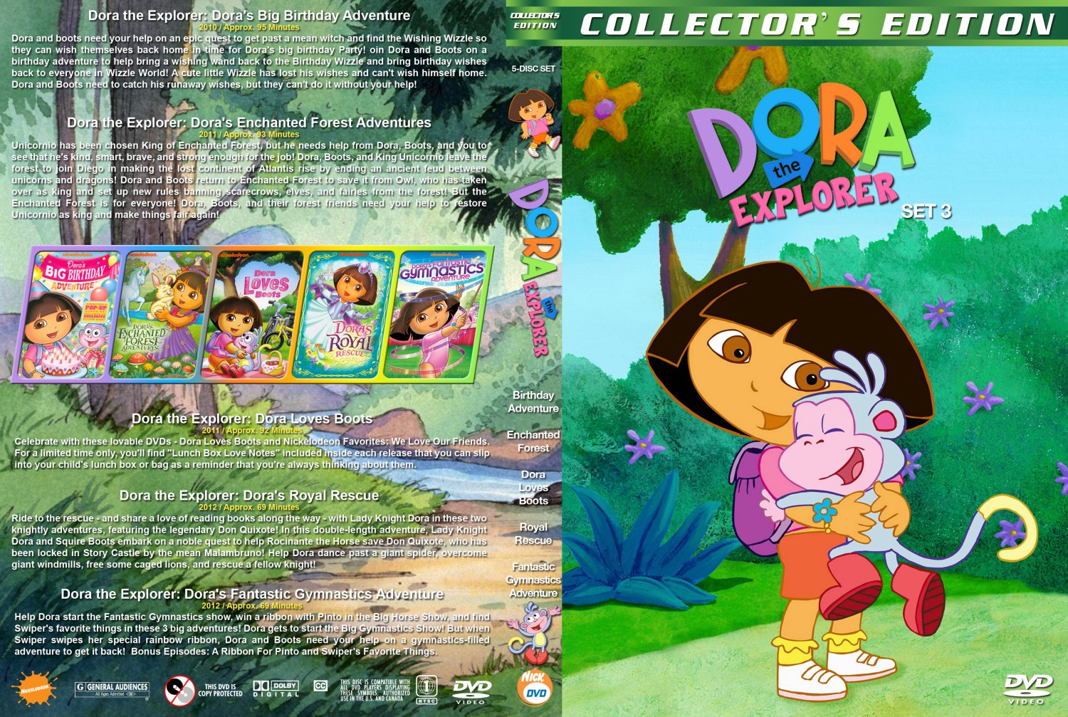 Dora The Explorer Collection- Movie DVD Custom Covers - Dora-set 3 :: DVD.....
