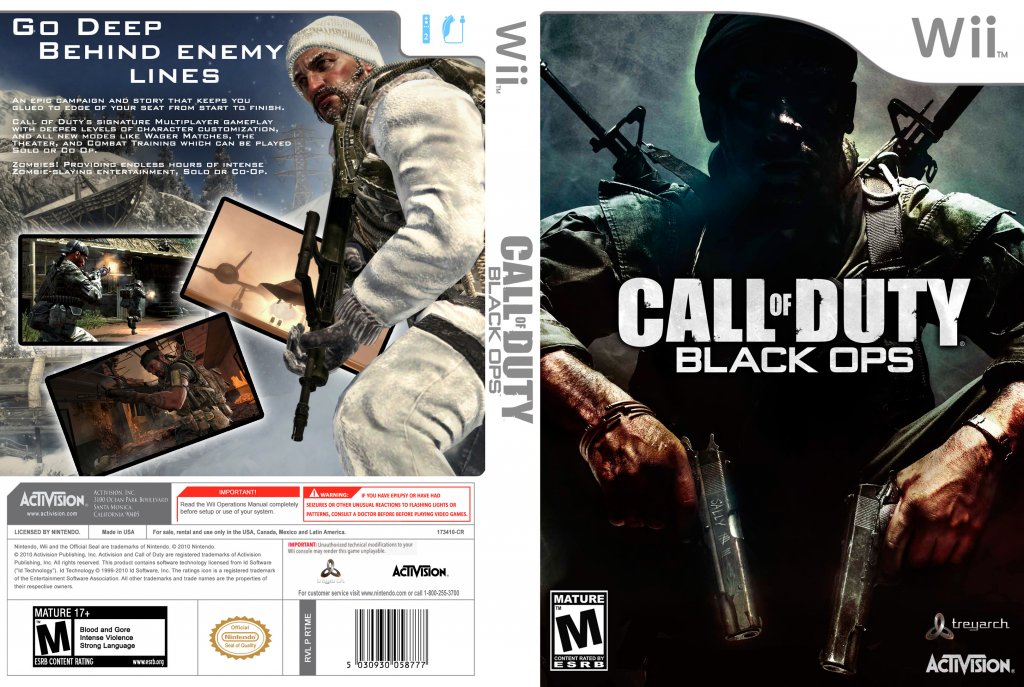 Call Of Duty Black Ops Nintendo Wii Game Covers Call Of Duty Black