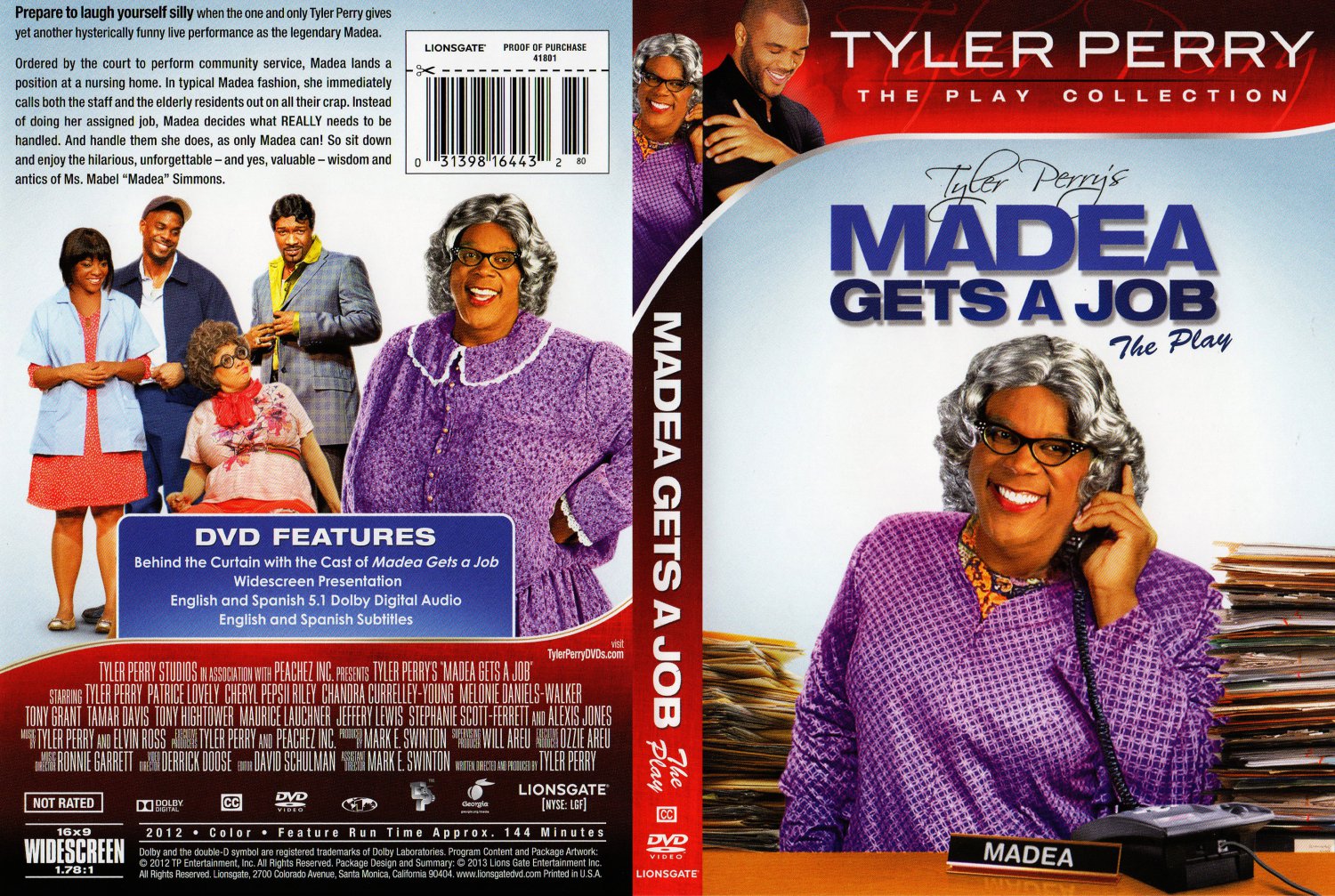 Madea Gets A Job The Play- Movie DVD Scanned Covers - Madea Gets A Job The Play...