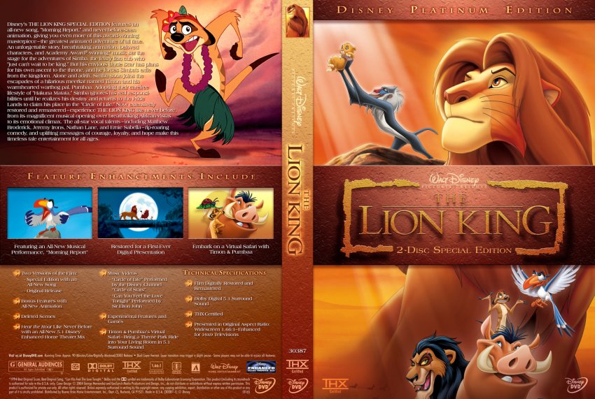 The Lion King - Movie DVD Custom Covers - 306The Lion King CSTM :: DVD ...