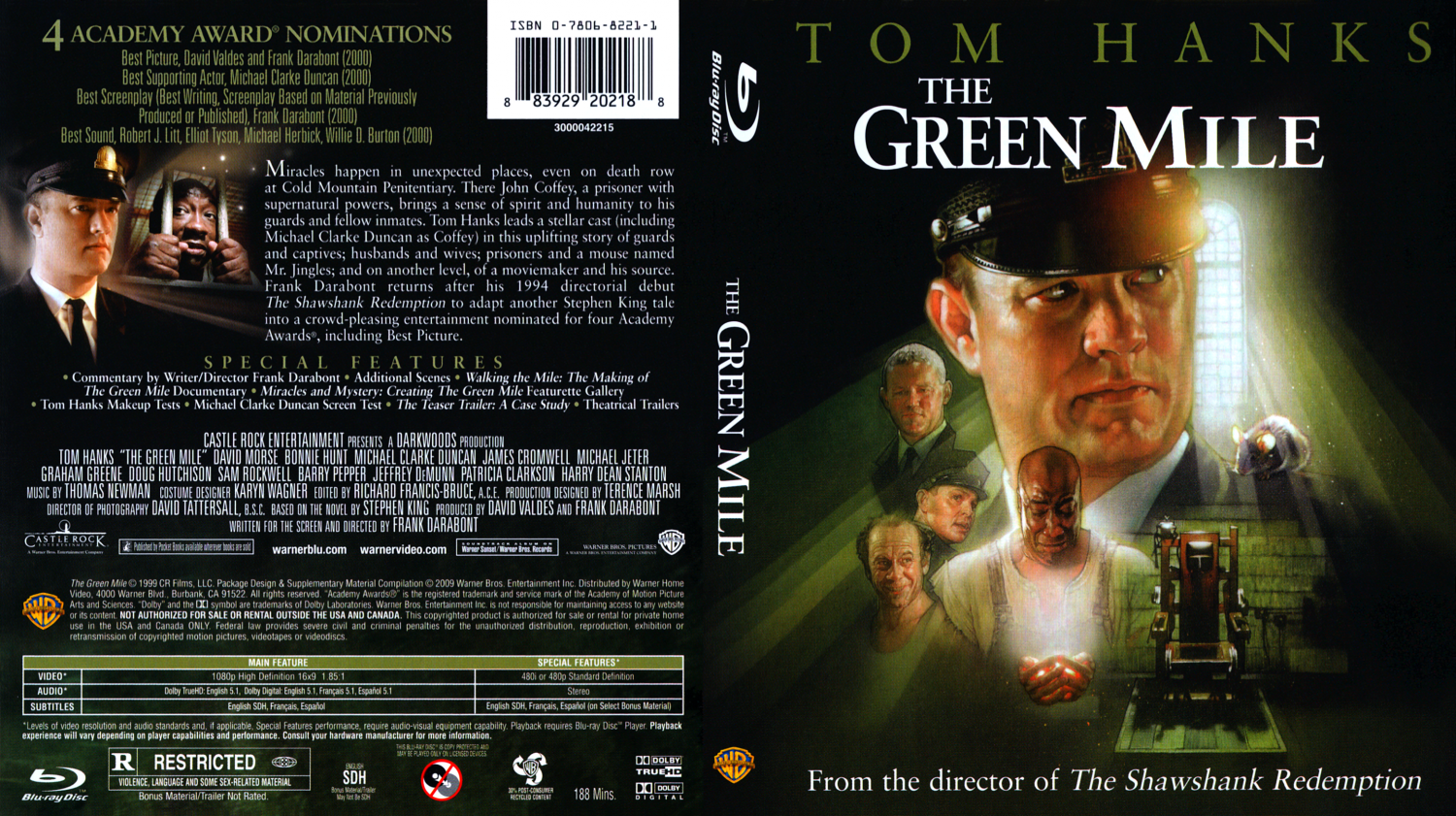 Mile read. Зеленая миля the Green Mile, 1999. Обложка зеленая миля (1999). Постер к фильму зеленая миля. Зеленая миля 1999 обложка DVD.