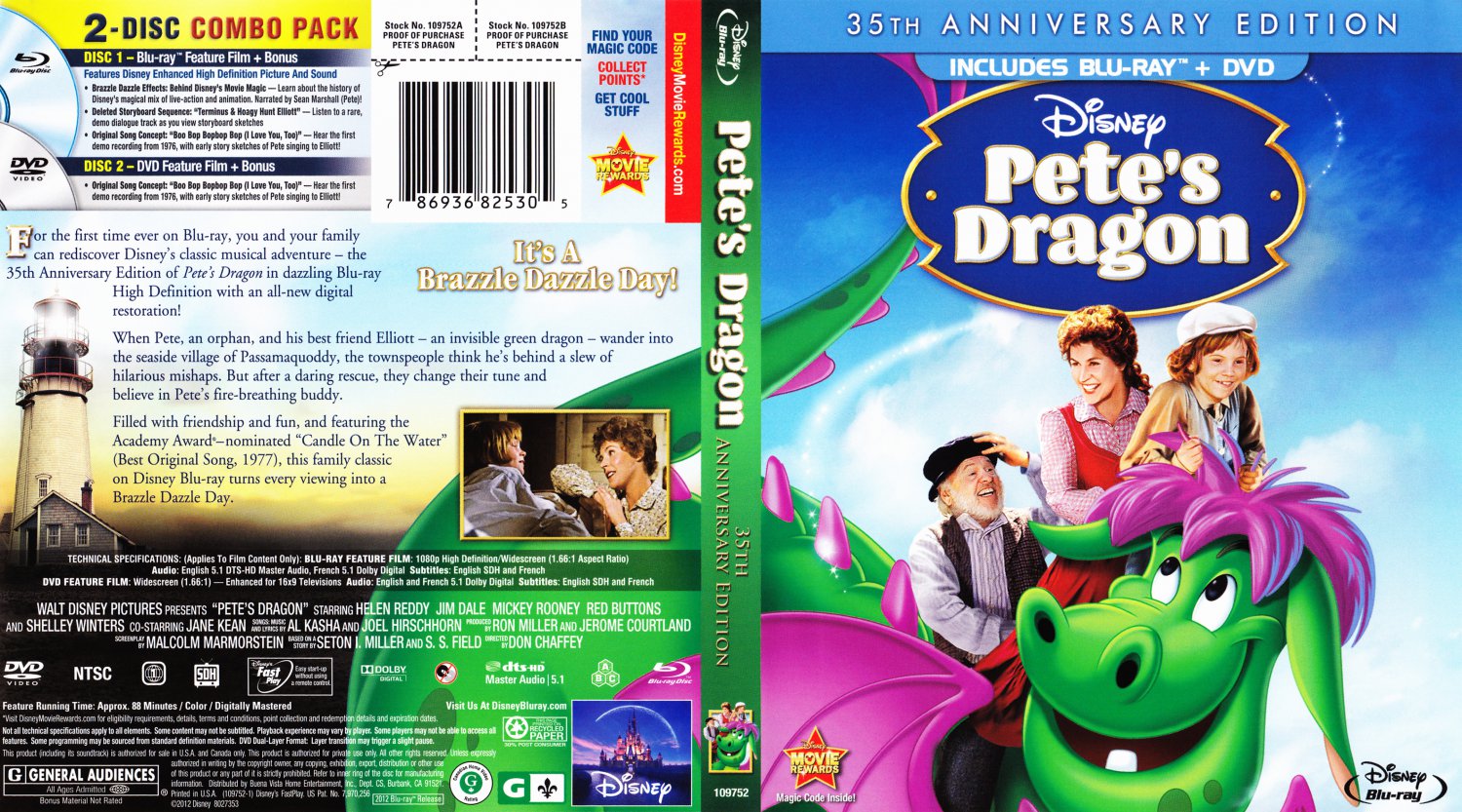 Pete's Dragon- Movie Blu-Ray Scanned Covers - Petes Dragon :: DVD Cove...