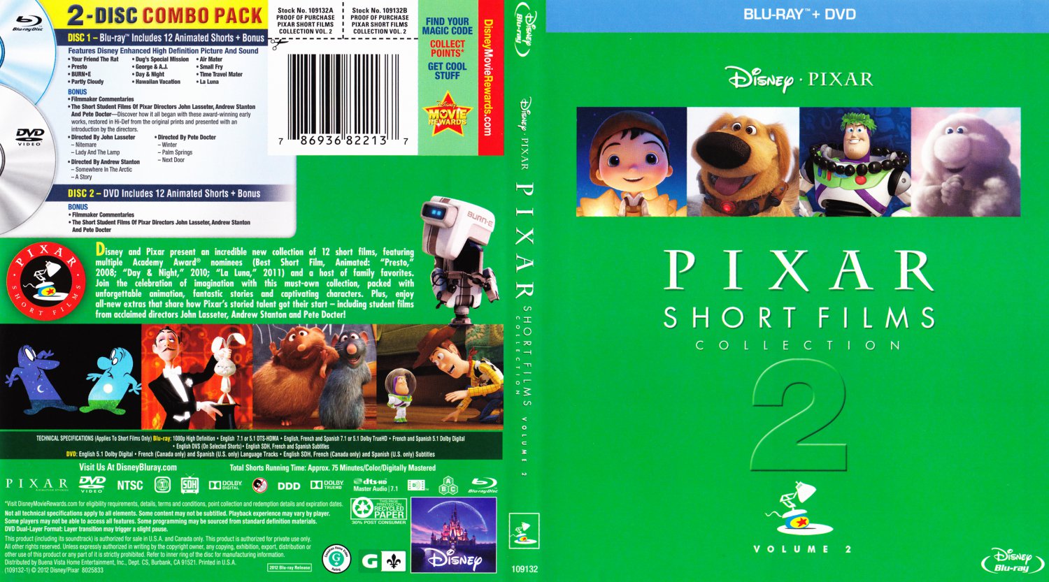Short films collection. Pixar short films collection. Pixar short films collection Volume 1. Pixar DVD.