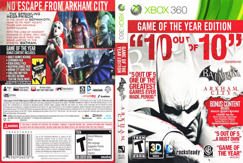 Batman Arkham City GOTY