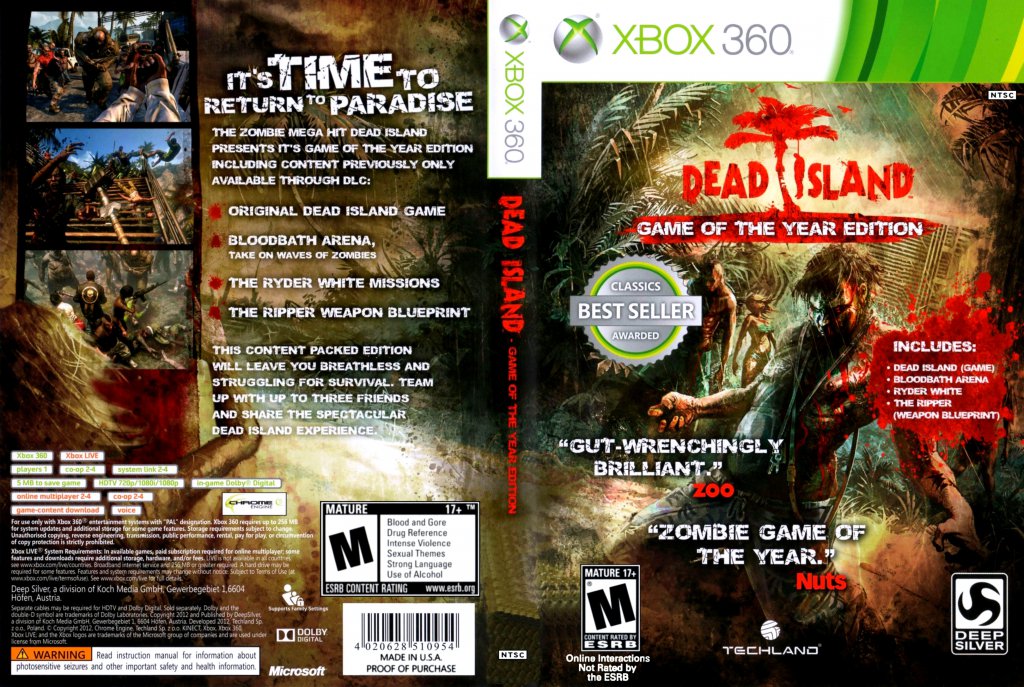 Dead island 360. Escape Dead Island Xbox 360 обложка.