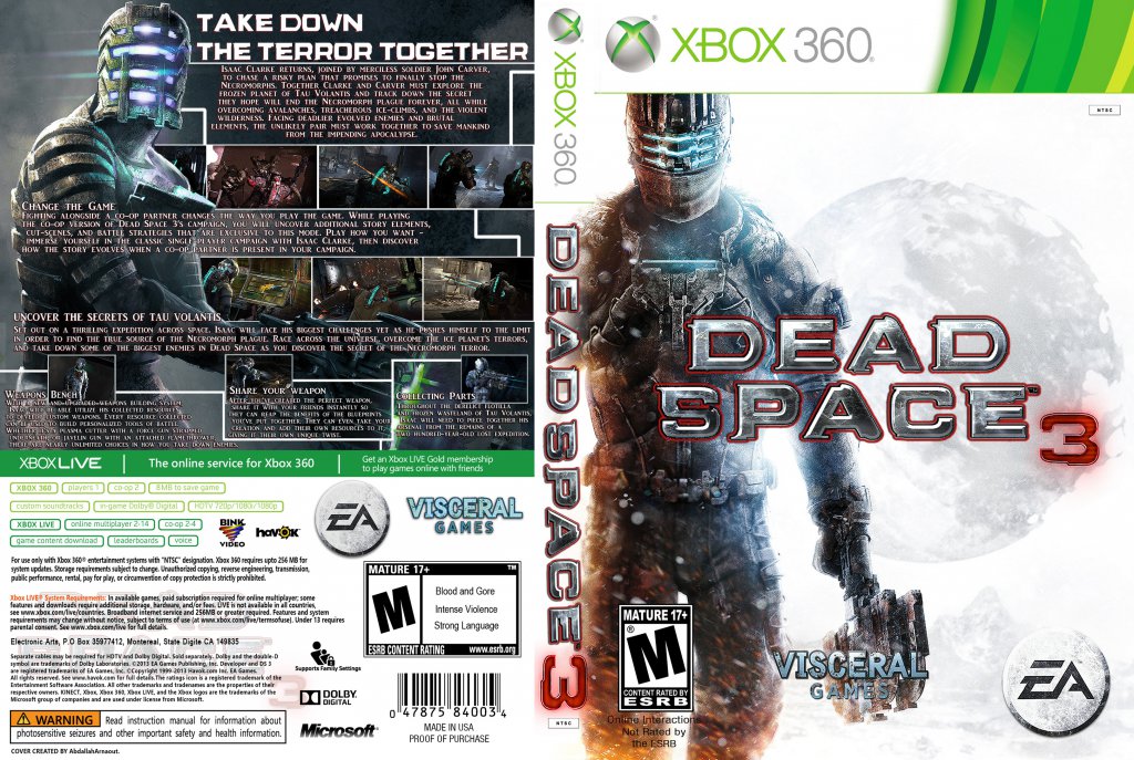 Dead Space 2 3 PS3 XBOX 360 Premium POSTER MADE IN USA - DPS002