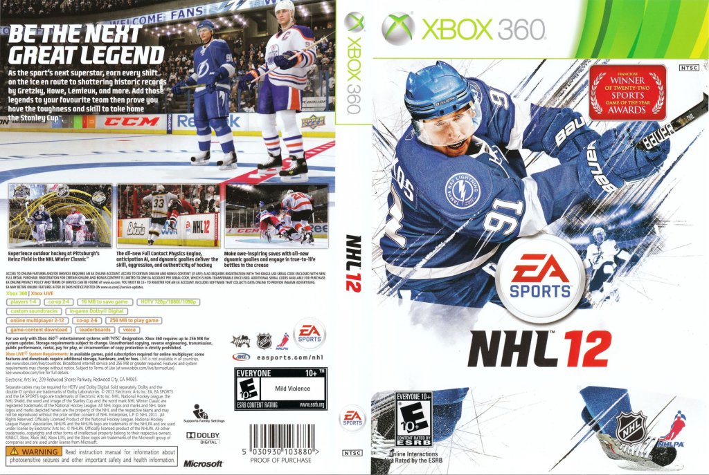 nhl 12 xbox 360