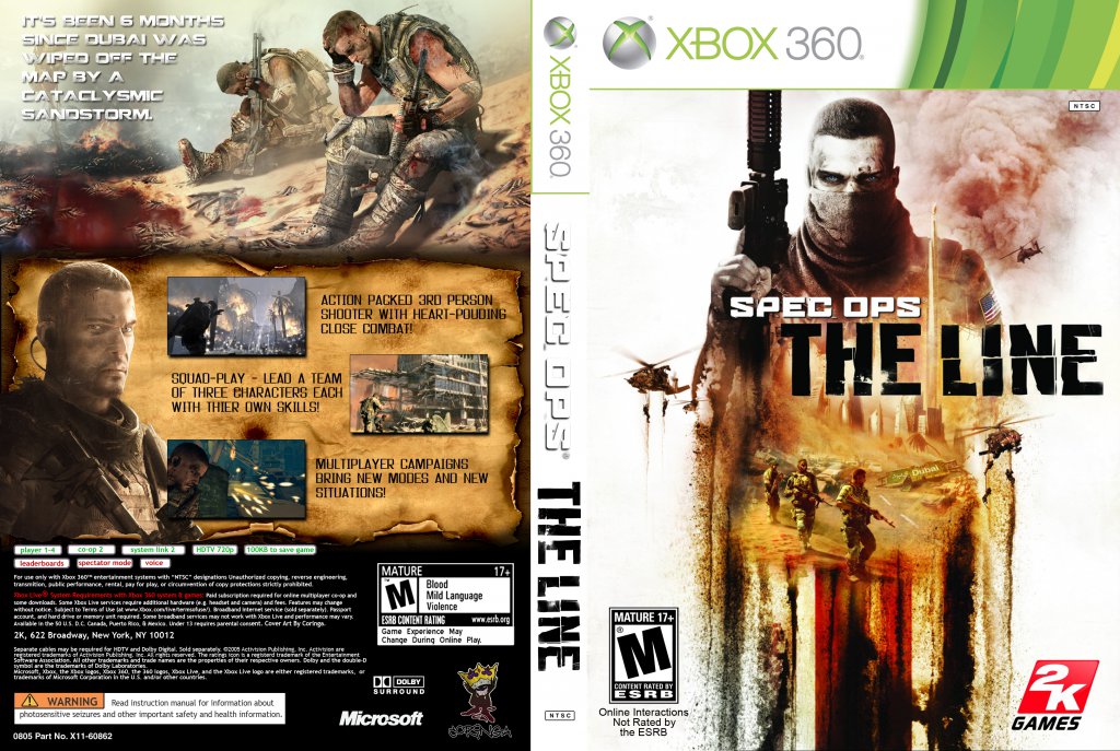 Spec Ops The Line DVD NTSC Custom f