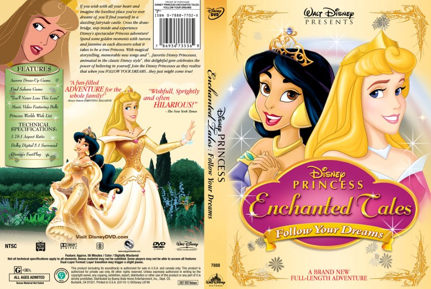 Disney Princess Enchanted Tales Follow Your Dreams Movie Dvd