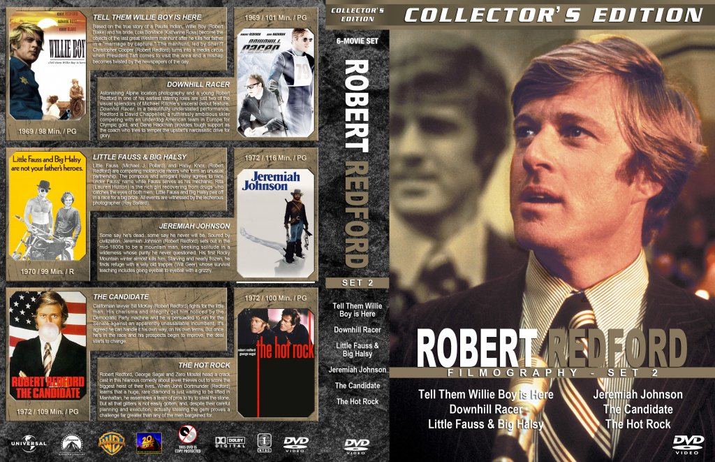 Robert Redford Filmography - Set 2 - Movie DVD Custom Covers - RRF-S2 ...