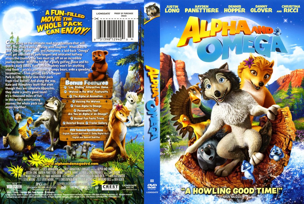 Alpha and Omega 3 The Great Wolf Games blu-ray label - DVD Covers