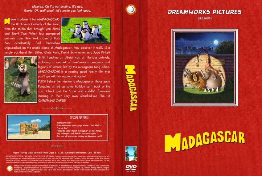 Madagascar Movie Dvd Custom Covers 349dreamworks Collection Madagascar Dvd Covers