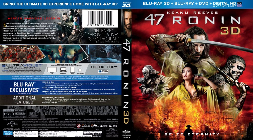 47 Ronin 3D - Movie Blu-Ray Custom Covers - 47 Ronin 3D 2013 Custom Blu-Ray  Cover :: DVD Covers