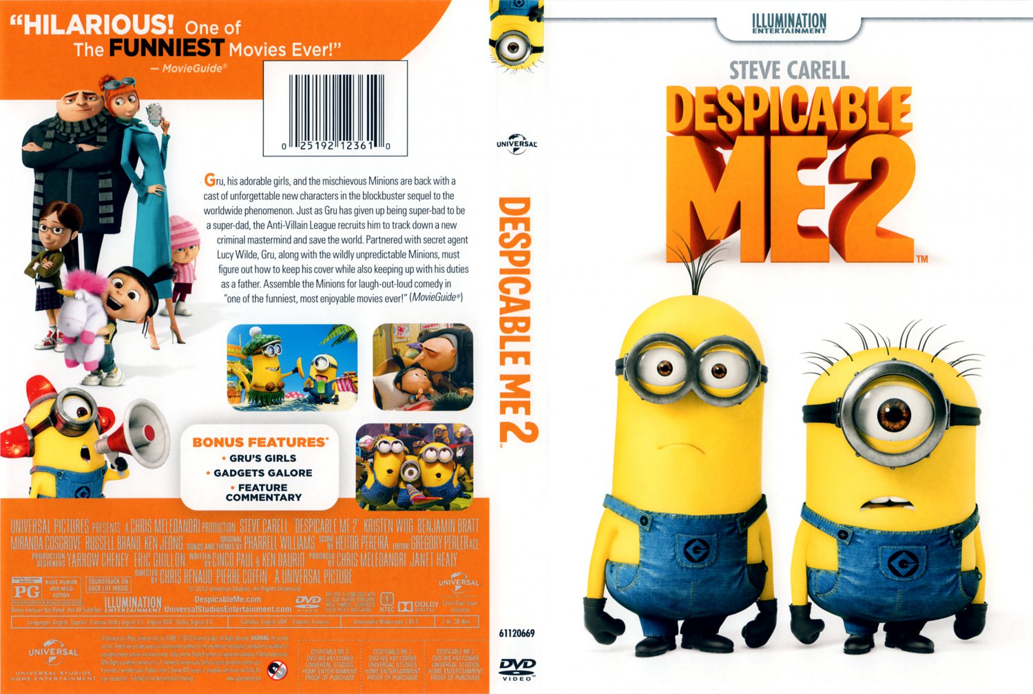 Despicable Me 2- Movie DVD Scanned Covers - Despicable Me 2 front :: DVD Co...