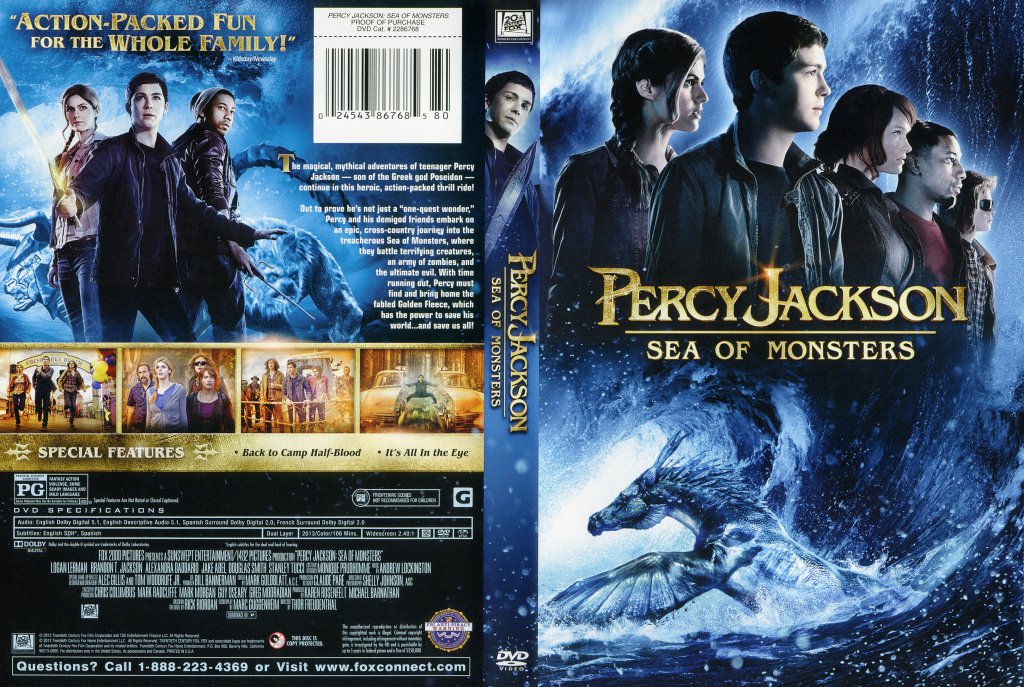 Percy Jackson - Sea Of Monsters- Movie DVD Scanned Covers - Percy Jackson S...