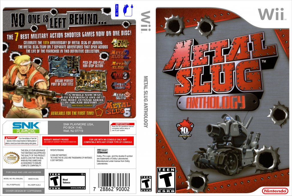 Metal Slug Anthology Nintendo Wii Game Covers Metal