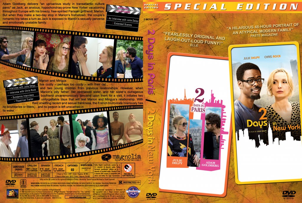 2_Days_Paris:NY - Movie DVD Custom Covers - 2 Days Paris:NY :: DVD Covers