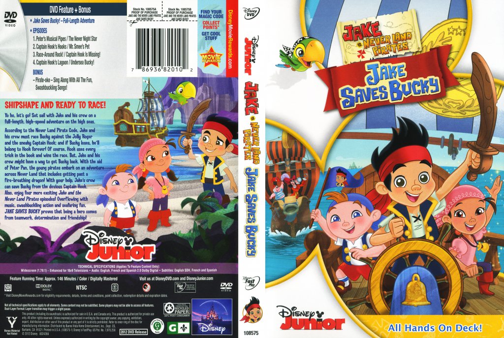 Jake Saves Bucky- Movie DVD Scanned Covers - Jake And The Never Land ...