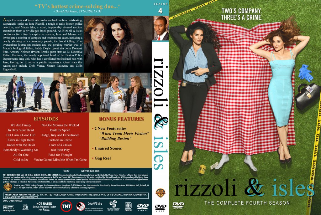 Rizzoli And Isles Season 4 TV DVD Custom Covers R IS4 DVD Covers