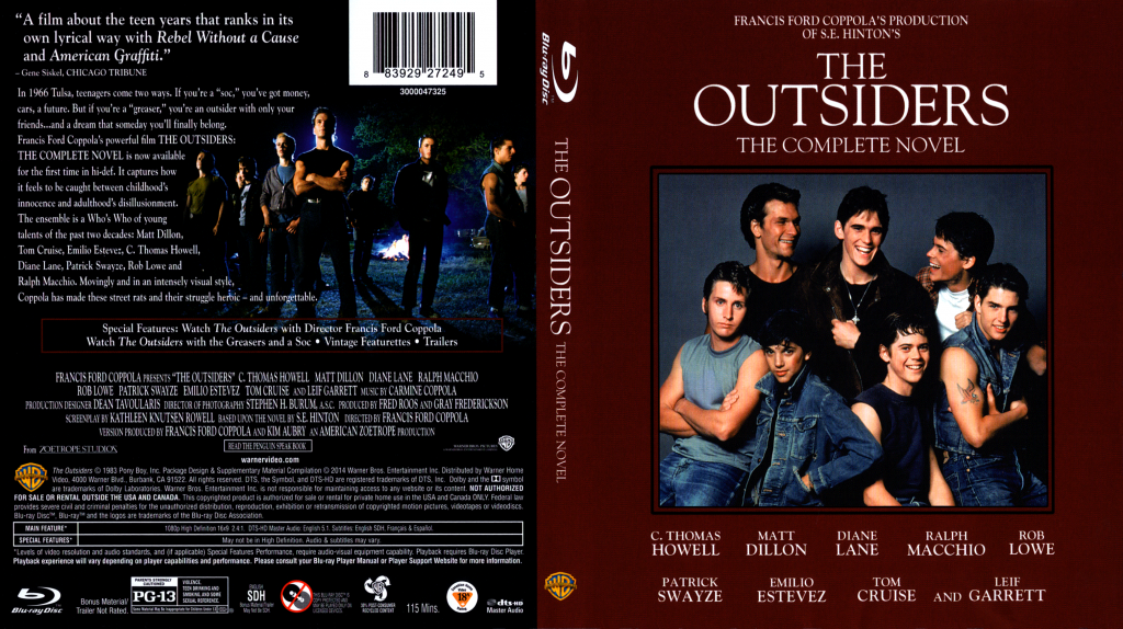 The Outsiders The Complete Novel - Movie Blu-Ray Scanned ...