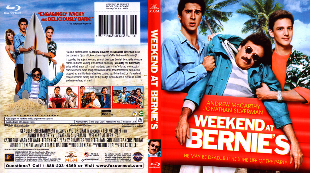 Weekend At Bernie- Movie Blu-Ray Scanned Covers - WEEKEND AT BERNIE S :: .....