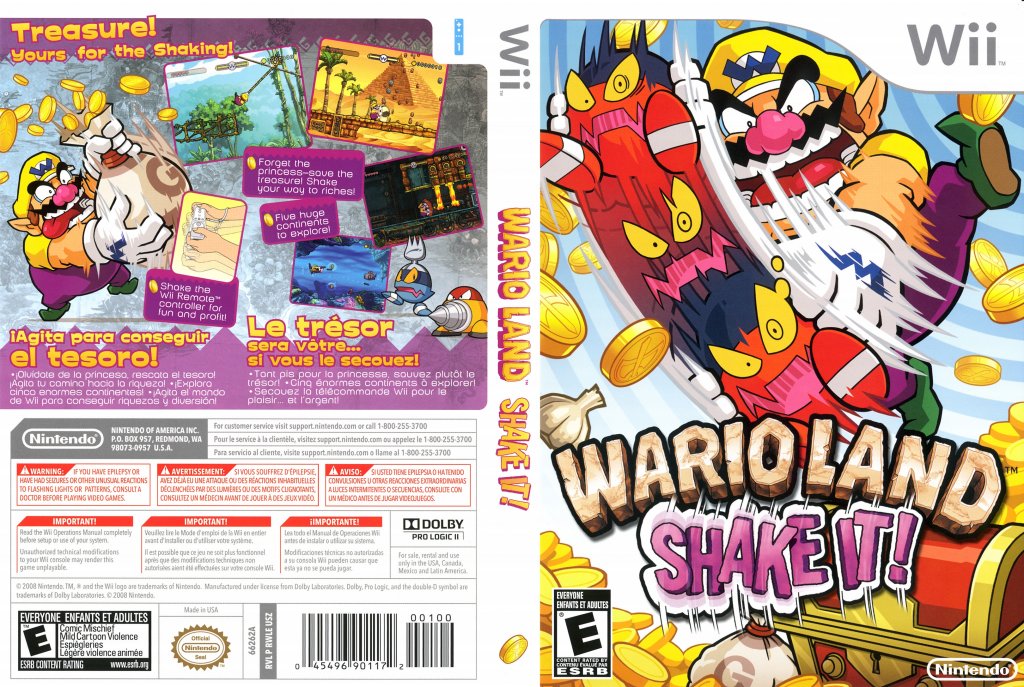 Wario Land Shake It - NTSC USA Wii.