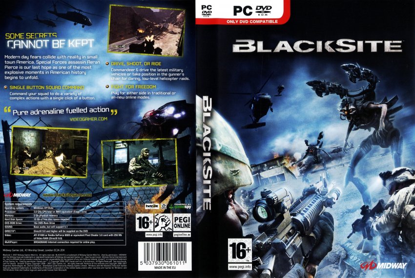 BlackSite Area 51 PC DVD shooter game