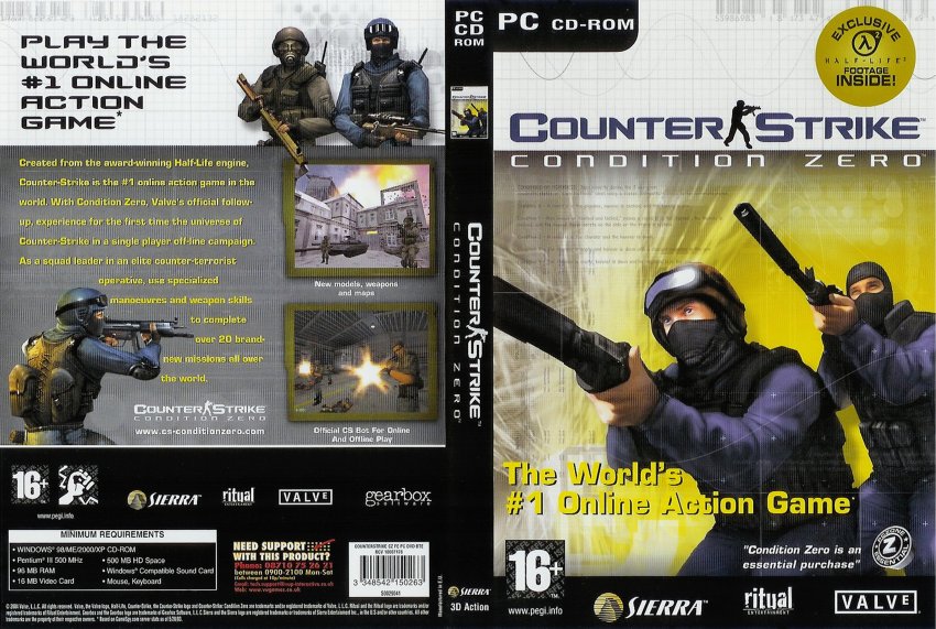 Counter-Strike: Condition Zero cover or packaging material - MobyGames