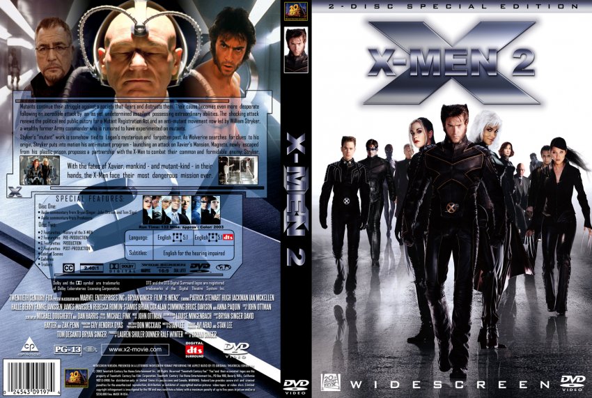 X2 X Men United Movie Dvd Custom Covers 56xmen2 Cstm Dvd Covers