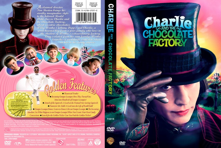 Charlie and the Chocolate Factory- Movie DVD Custom Covers - 595charlie...