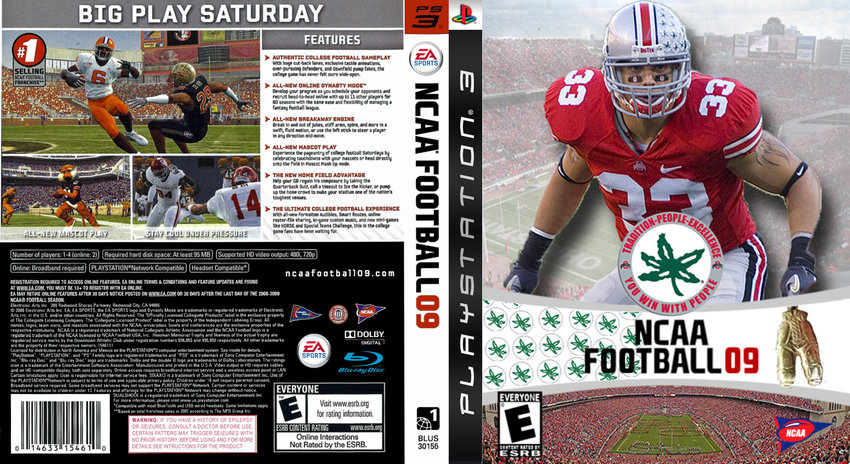 NCAA 09 Football Ohio State PS3