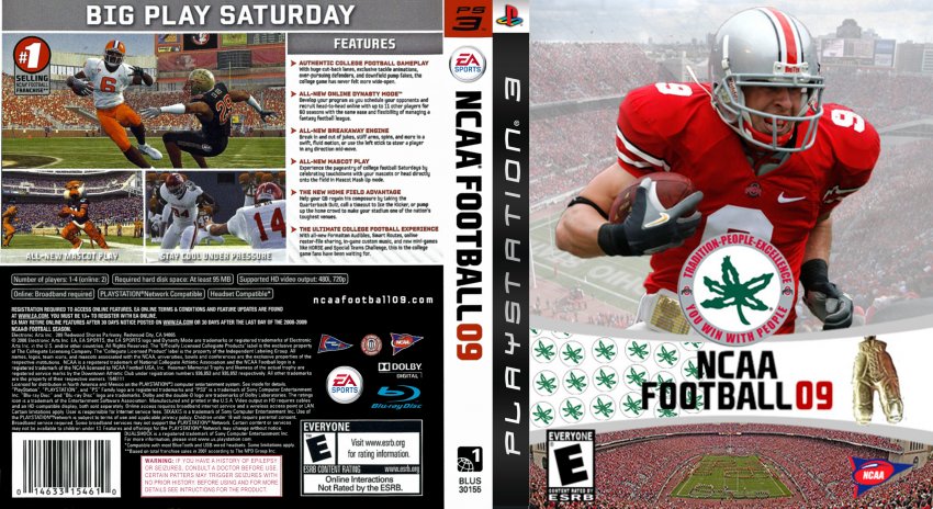 NCAA 09 Football Ohio State PS3