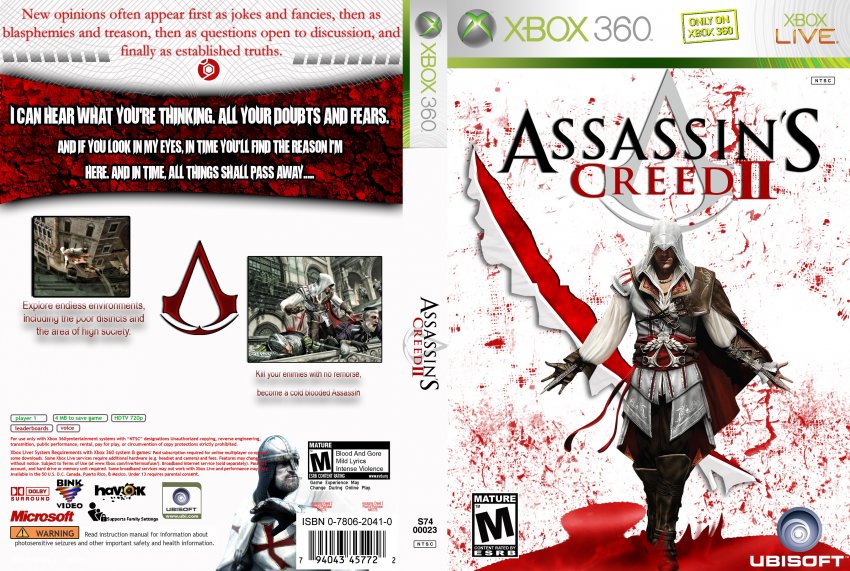 Assassins Creed 2 Xbox 360 Game Covers Assassians Creed 2 Ntsc