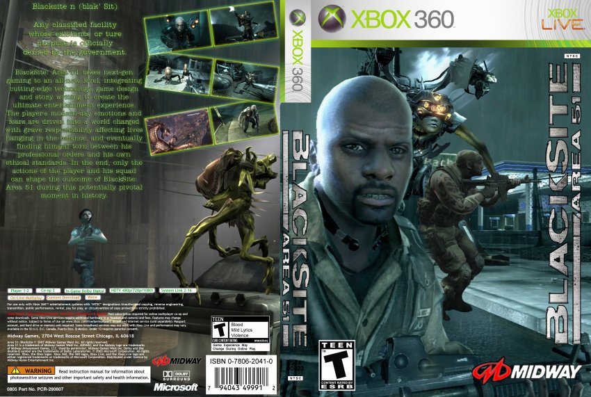 Blacksite: Area 51 Xbox 360 Box Art Cover by xstormthegatesofhellx