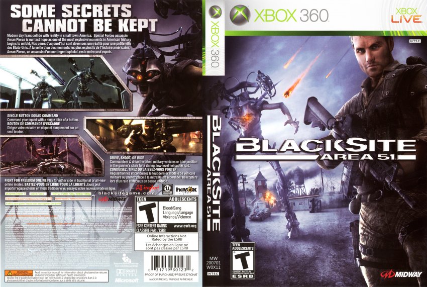 Blacksite Area 51 dvd cover - DVD Covers & Labels by Customaniacs, id:  39189 free download highres dvd cover