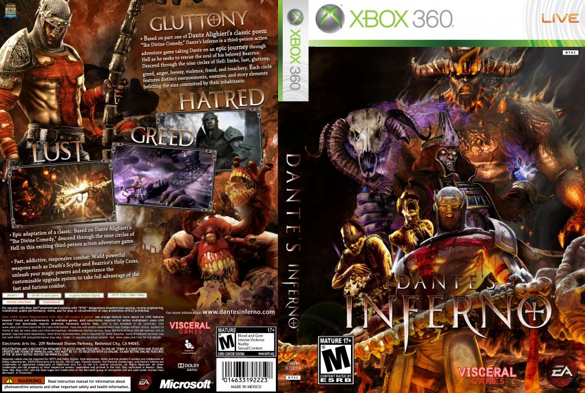 Dante'S Inferno 1 Disco Xbox 360, Jogo de Videogame Xbox 360 Usado  59828605