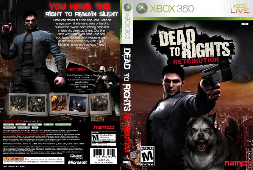 XBOX 360 Dead to Rights Retribution Video Game NEW & SEALED Made