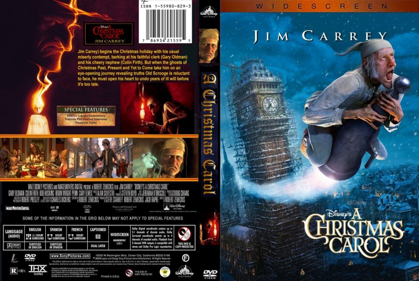 A Christmas Carol- Movie DVD Custom Covers - A Christmas Carol 2009 -...