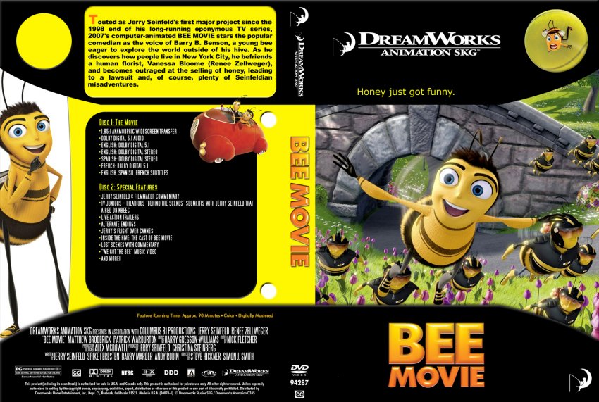 Bee Movie- Movie DVD Custom Covers - Dreamworks - Bee Movie :: DVD Co...