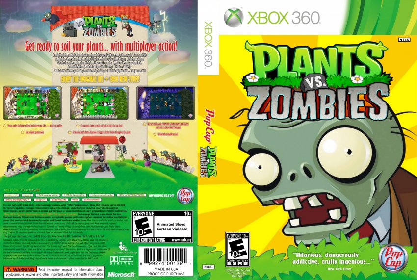 Plants vs zombies xbox 360. 