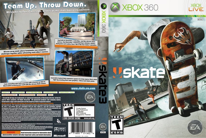 skate 3 xbox one get party play