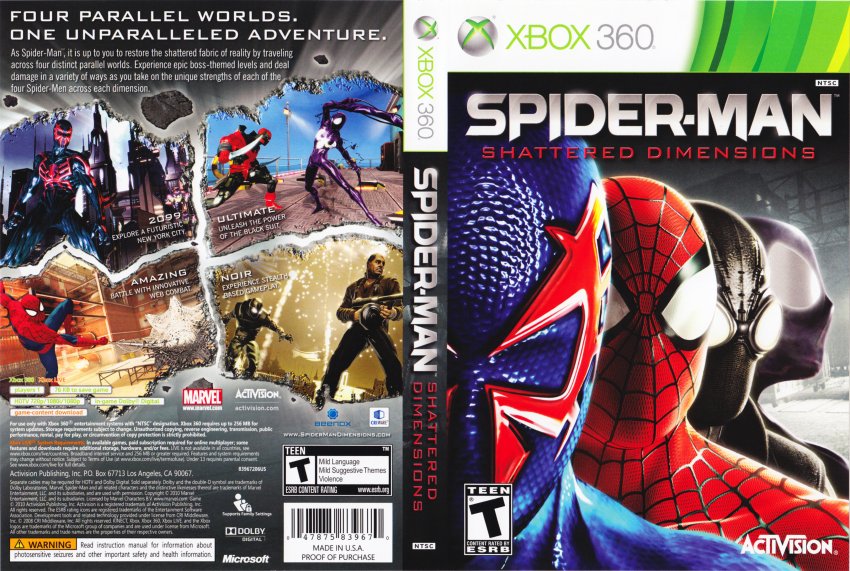 spider man shattered dimensions xbox 360