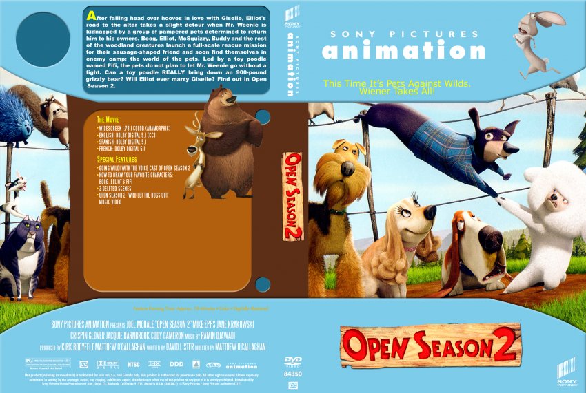 Open Season 2 Movie DVD Custom Covers Sony Open Season 2 DVD Covers