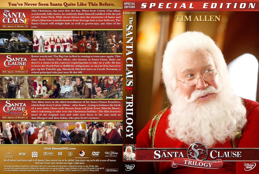The Santa Clause Trilogy Movie Dvd Custom Covers The Santa Clause Trilogy English Custom F4 Dvd Covers